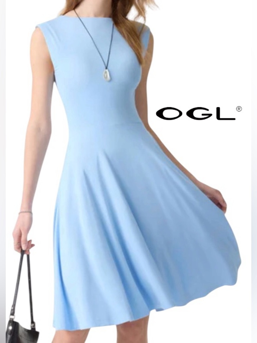OGL SKIN KISS DRESS BOATNECK WIDE SHOULDER BRAMI BUILT IN BRA